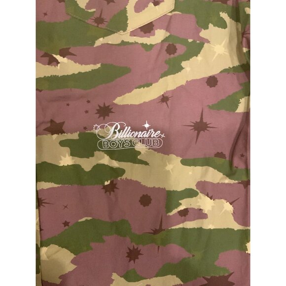 Billionaire Boys Club Java Green Brown Galaxy Camo Print Button-Up Shirt, Size M - Picture 4 of 6